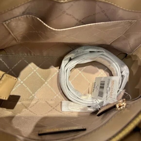 NEW Michael Kors Reed Large Signature PVC Belted Satchel Crossbody Handbag Purse - Picture 7 of 7